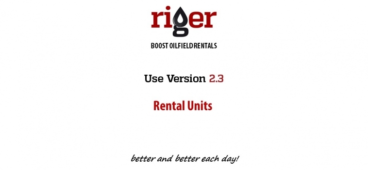 RigER Version 2.3 – Rental Units
